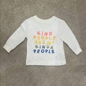 Kids White Graphic Long Sleeve Shirt